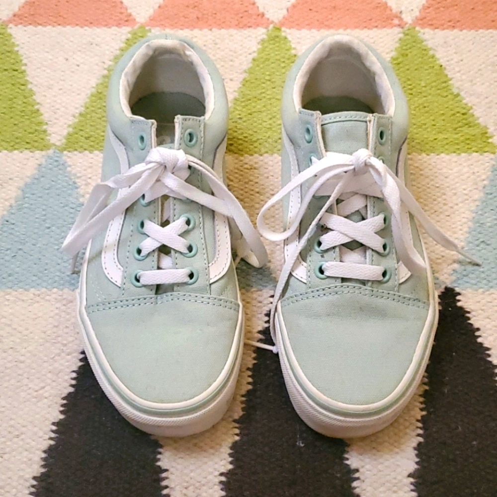 Vans Old Skool Gossamer Mint Green Sneakers Size 6